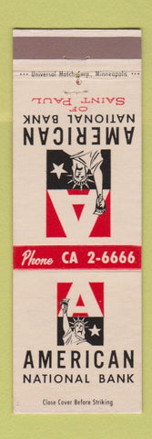 Matchbook Cover - American National Bank ST Paul MN