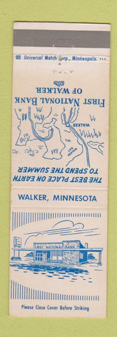Matchbook Cover - First National Bank Walker MN