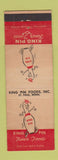 Matchbook Cover - King Pin Foods St Paul MN