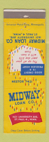 Matchbook Cover - Midway Loan St Paul MN