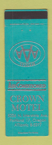 Matchbook Cover - Crown Motel Portland OR