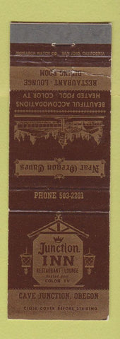 Matchbook Cover - Junction Inn Restaurant Cave Junction OR WEAR