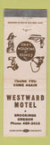 Matchbook Cover - Westward Motel Brookings OR