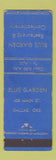 Matchbook Cover - Blue Garden Restaurant Dallas OR