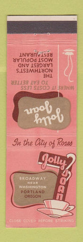 Matchbook Cover - Jolly Joan Restaurant Portland OR