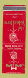 Matchbook Cover - Velvet Horse Marion Motor Hotel Salem OR WEAR