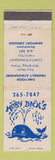 Matchbook Cover - Moby Dick's Restaurant Newport OR