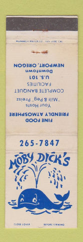 Matchbook Cover - Moby Dick's Restaurant Newport OR