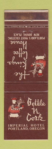 Matchbook Cover - Bottle n Cork Imperial Hotel Portland OR WEAR