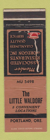 Matchbook Cover - Little Waldorf Restaurant Portland OR WEAR