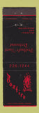 Matchbook Cover - Bonfire Restaurant Portland OR