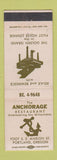 Matchbook Cover - Anchorage Restaurant Portland OR