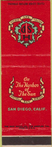 Matchbook Cover - Hotel San Diego CA