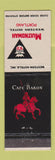 Matchbook Cover - Multnomah Hotel Portland OR Cafe Baron
