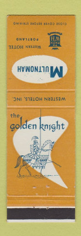 Matchbook Cover - Multnomah Hotel Portland OR Golden Knight