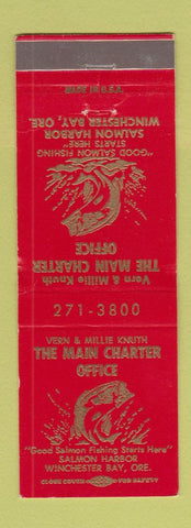 Matchbook Cover - Main Charter Office Fishing Winchester Bay OR WEAR