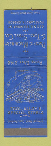 Matchbook Cover - Pacific Machinery Tool Steel Portland OR WEAR