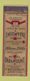 Matchbook Cover - Hotel Paramount Boston MA