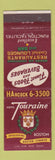 Matchbook Cover - Hotel Touraine Boston MA