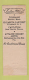Matchbook Cover - Hotel Touraine Boston MA