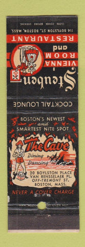 Matchbook Cover - Steuben Restaurant Boston MA The Cave girlie