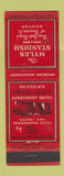 Matchbook Cover - Myles Standish Hotel Boston MA WEAR