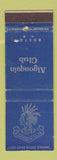 Matchbook Cover - Algonquin Club Boston MA