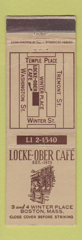 Matchbook Cover - Locke Ober Cafe Boston MA