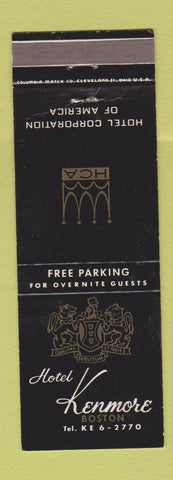 Matchbook Cover - Hotel Kenmore Boston MA