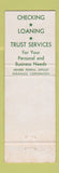 Matchbook Cover - State Street Bank and Trust Boston MA WEAR