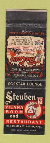 Matchbook Cover - Steuben Restaurant Boston MA The Cave girlie