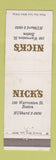 Matchbook Cover - Nick's Restaurant Boston MA WEAR