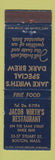 Matchbook Cover - Jacob Wirth's Restaurant Beer Boston MA WEAR