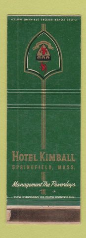 Matchbook Cover - Hotel Kimball Springfield MA WORN