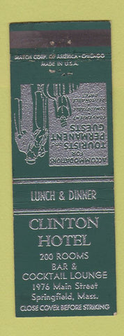 Matchbook Cover - Clinton Hotel Springfield MA