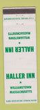 Matchbook Cover - Haller Inn Williamstown MA