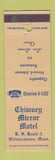 Matchbook Cover - Chimney Mirror Motel Williamstown MA