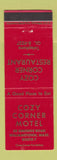 Matchbook Cover - Cozy Corner Motel Williamstown MA RED