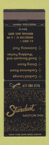 Matchbook Cover - Stardust Motor Inn Wrentham MA
