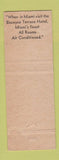 Matchbook Cover - Bancroft Hotel Worcester MA