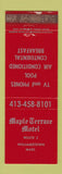Matchbook Cover - Maple Terrace Motel Williamstown MA WORN