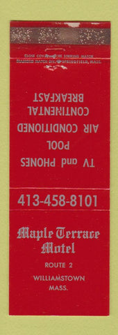 Matchbook Cover - Maple Terrace Motel Williamstown MA WORN