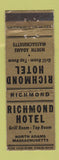 Matchbook Cover - Richmond Hotel North Adams MA WEAR