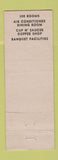 Matchbook Cover - Wendell Sherwood Hotel Pittsfield MA WEAR