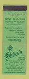 Matchbook Cover - Edelweiss Restaurant Swiss West Springfield MA WORN