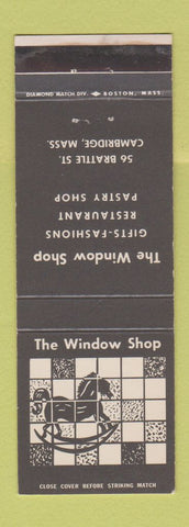 Matchbook Cover - The Window Shop Cambridge MA