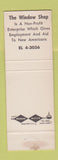Matchbook Cover - The Window Shop Cambridge MA