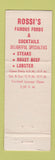 Matchbook Cover - White's Corner Restaurant Southboro MA WEAR