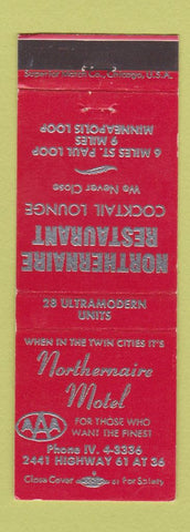Matchbook Cover - Northernaire Motel Minneapolis MN