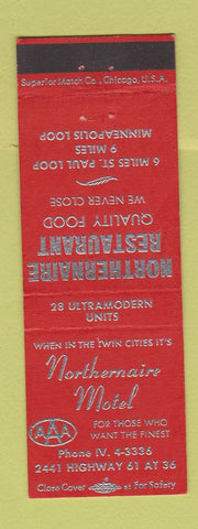 Matchbook Cover - Northernaire Motel Minneapolis MN